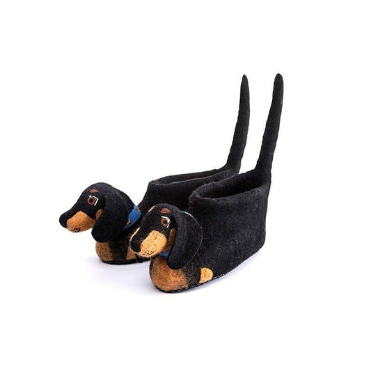 Adult Desmond Dachshund Slippers: UK Adult 3-4