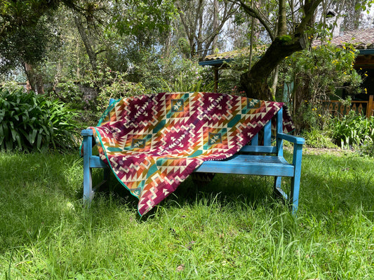 Alpaca Native Blanket - Chimborazo Pink - 190 X 225 cm