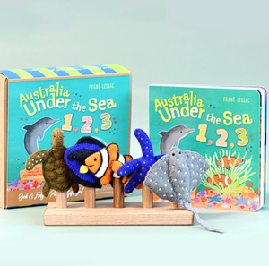 Australian Under the Sea Book and Finger Puppet Set